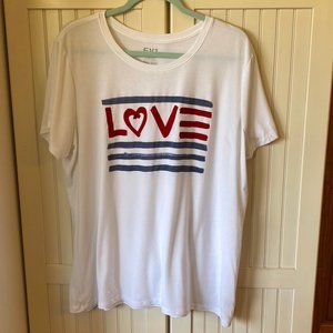 EV1 XXXL tshirt flag with LOVE
